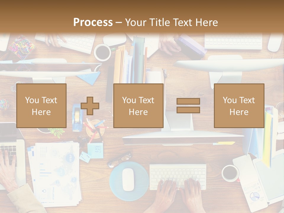 A Group Of People Sitting At A Table Working On Laptops PowerPoint Template