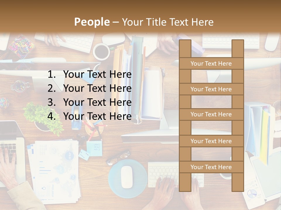 A Group Of People Sitting At A Table Working On Laptops PowerPoint Template