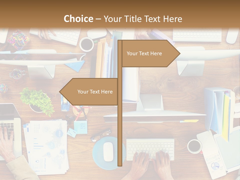 A Group Of People Sitting At A Table Working On Laptops PowerPoint Template