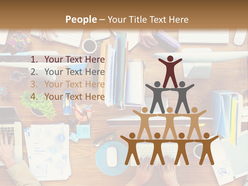 A Group Of People Sitting At A Table Working On Laptops PowerPoint Template