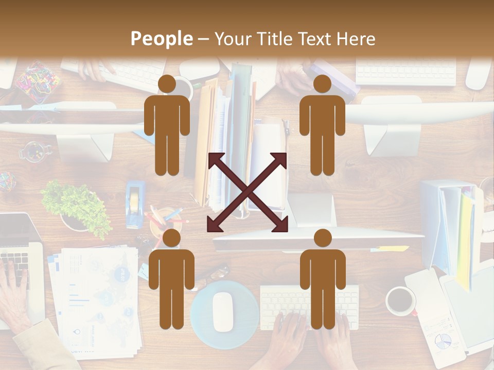A Group Of People Sitting At A Table Working On Laptops PowerPoint Template
