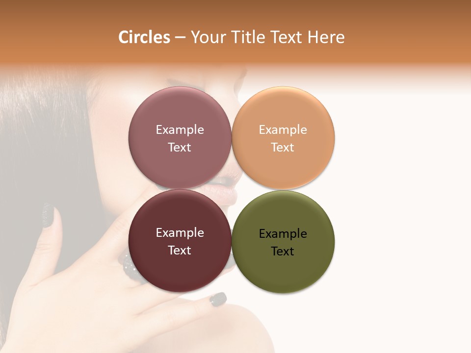 A Woman With A Black Manicure On Her Face PowerPoint Template