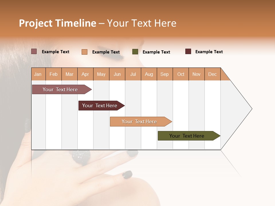 A Woman With A Black Manicure On Her Face PowerPoint Template