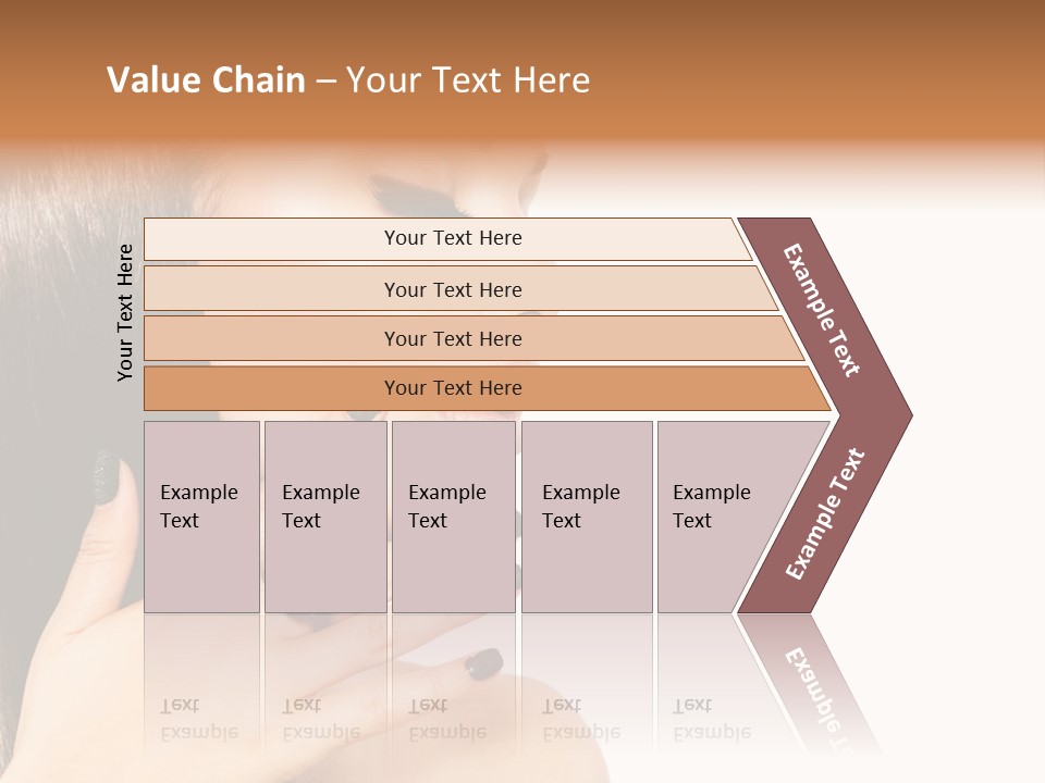A Woman With A Black Manicure On Her Face PowerPoint Template