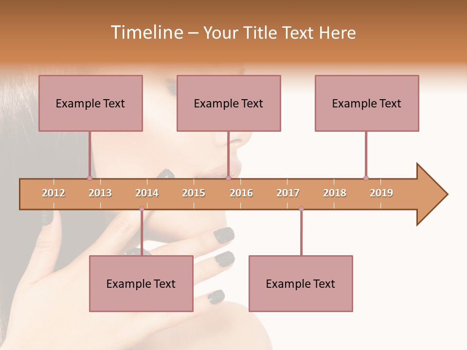 A Woman With A Black Manicure On Her Face PowerPoint Template