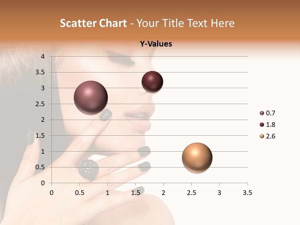 A Woman With A Black Manicure On Her Face PowerPoint Template