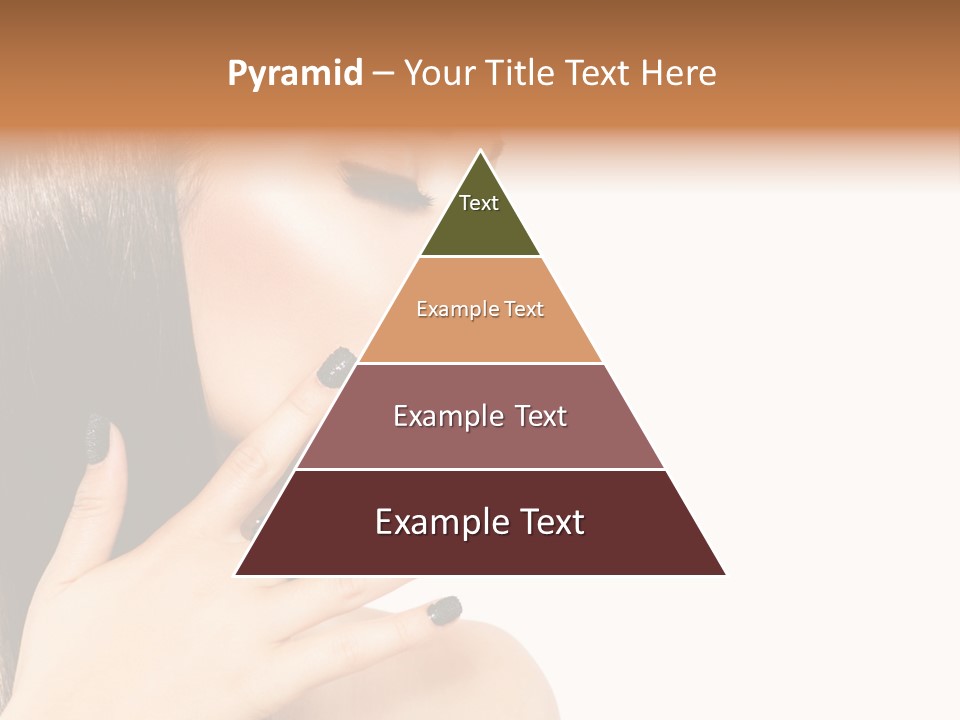 A Woman With A Black Manicure On Her Face PowerPoint Template