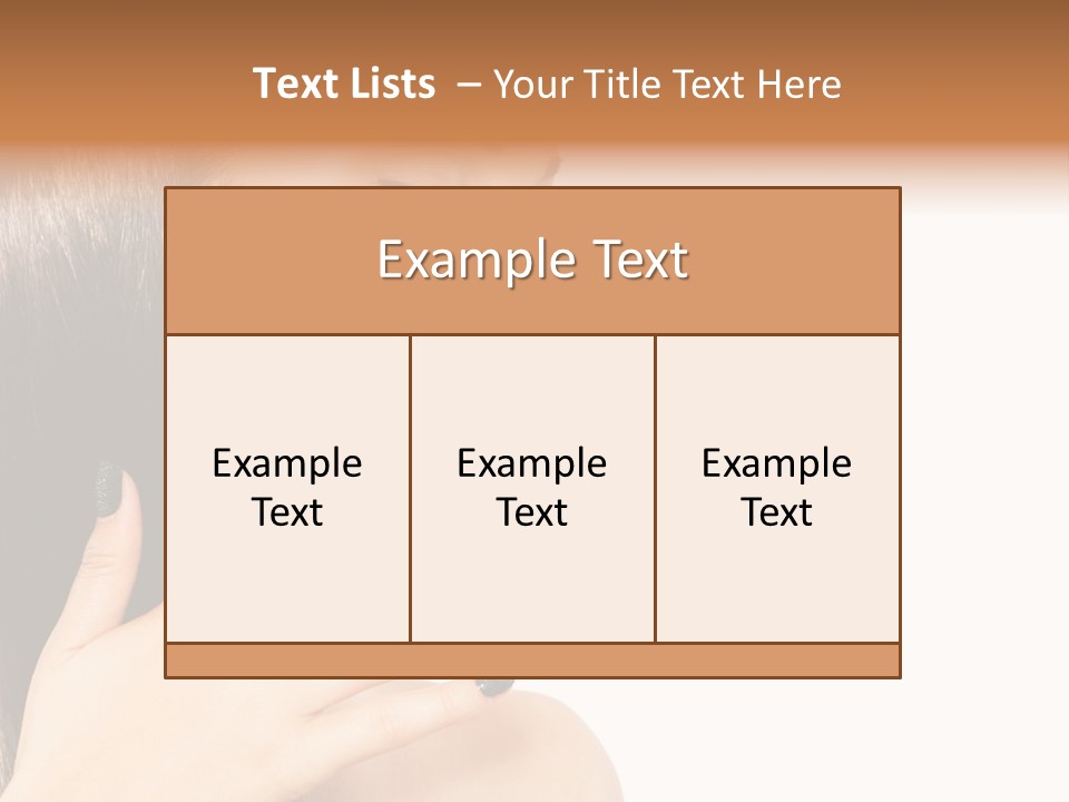 A Woman With A Black Manicure On Her Face PowerPoint Template