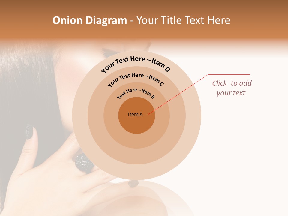 A Woman With A Black Manicure On Her Face PowerPoint Template