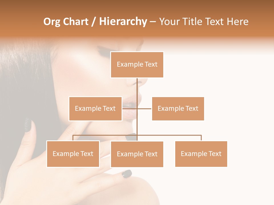 A Woman With A Black Manicure On Her Face PowerPoint Template