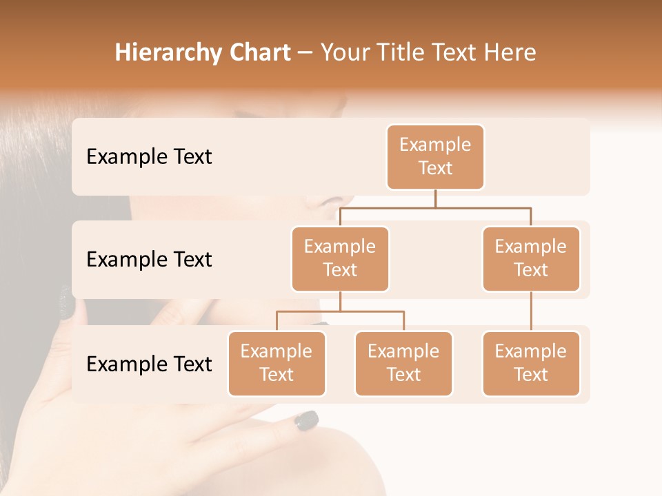 A Woman With A Black Manicure On Her Face PowerPoint Template