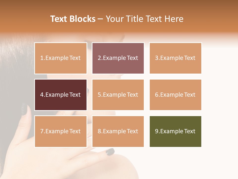 A Woman With A Black Manicure On Her Face PowerPoint Template