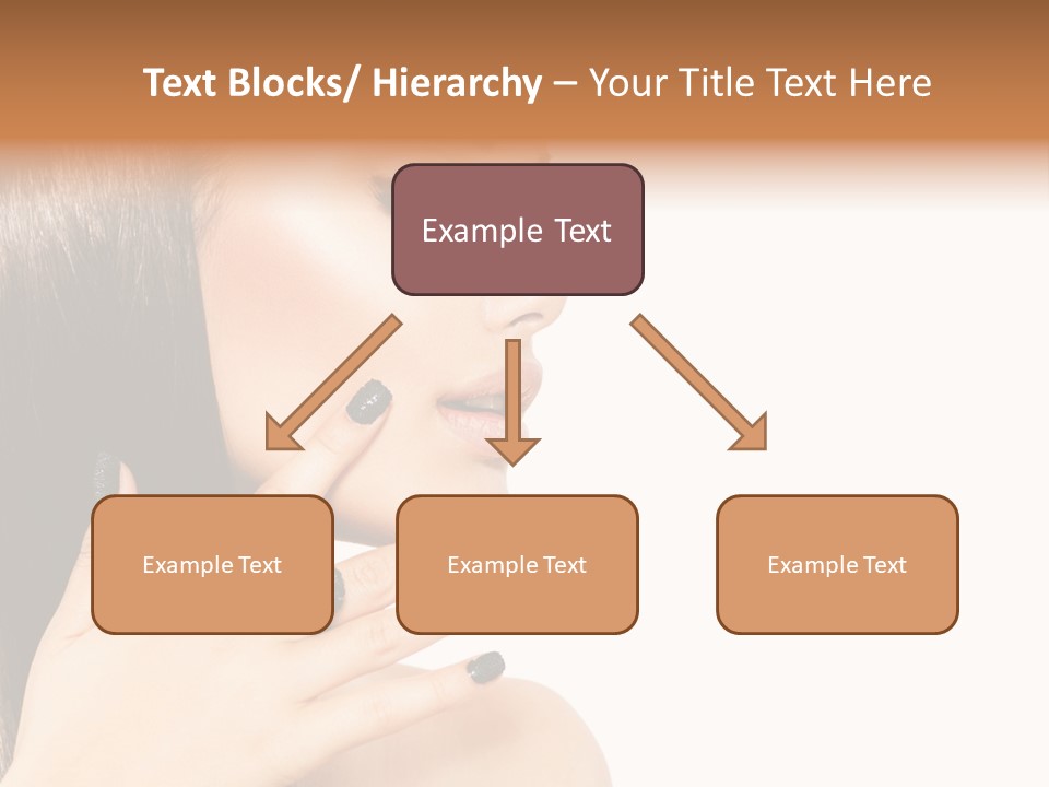A Woman With A Black Manicure On Her Face PowerPoint Template