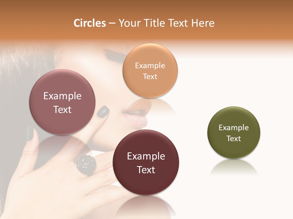 A Woman With A Black Manicure On Her Face PowerPoint Template