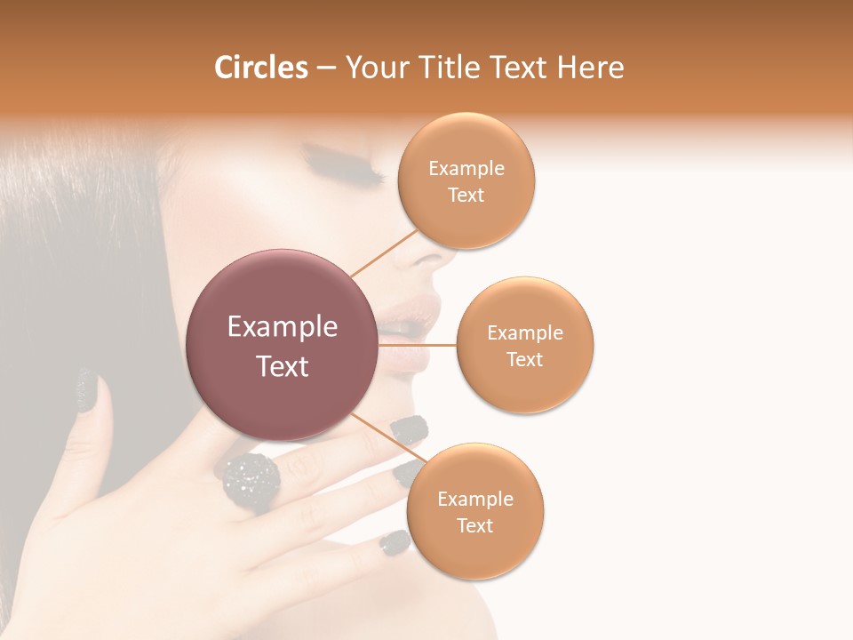 A Woman With A Black Manicure On Her Face PowerPoint Template