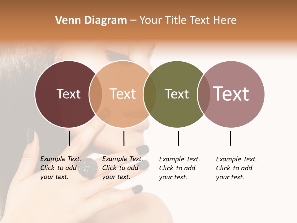 A Woman With A Black Manicure On Her Face PowerPoint Template