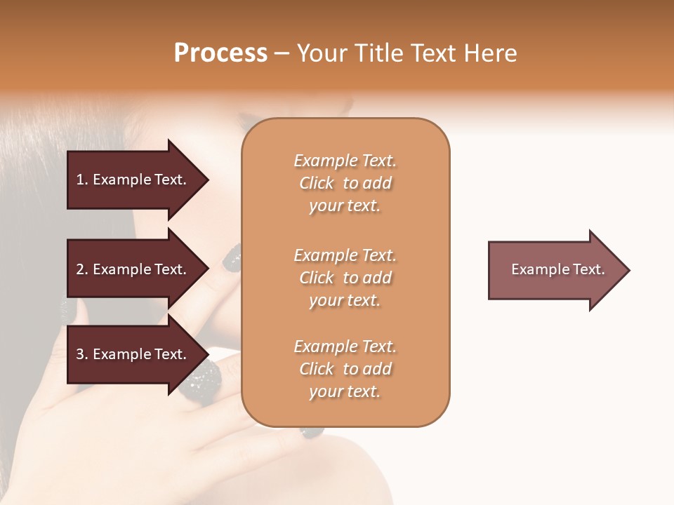 A Woman With A Black Manicure On Her Face PowerPoint Template
