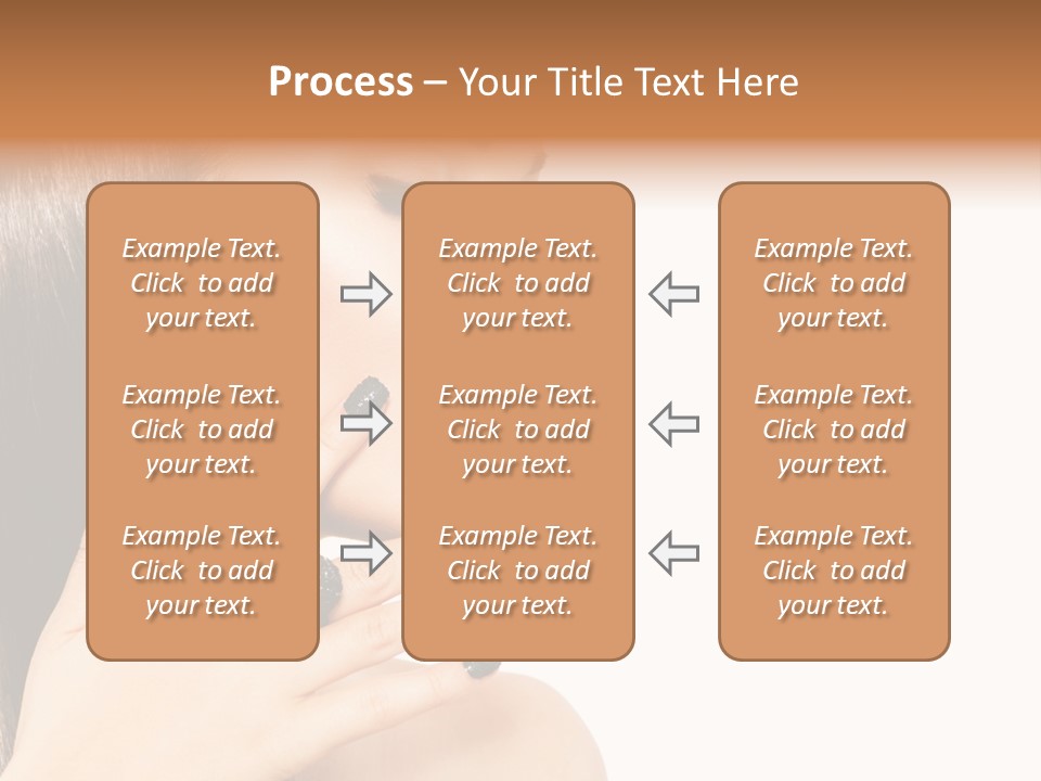 A Woman With A Black Manicure On Her Face PowerPoint Template