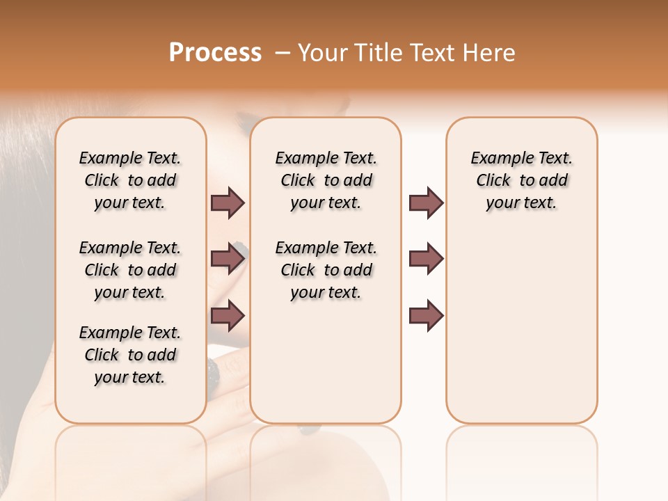 A Woman With A Black Manicure On Her Face PowerPoint Template
