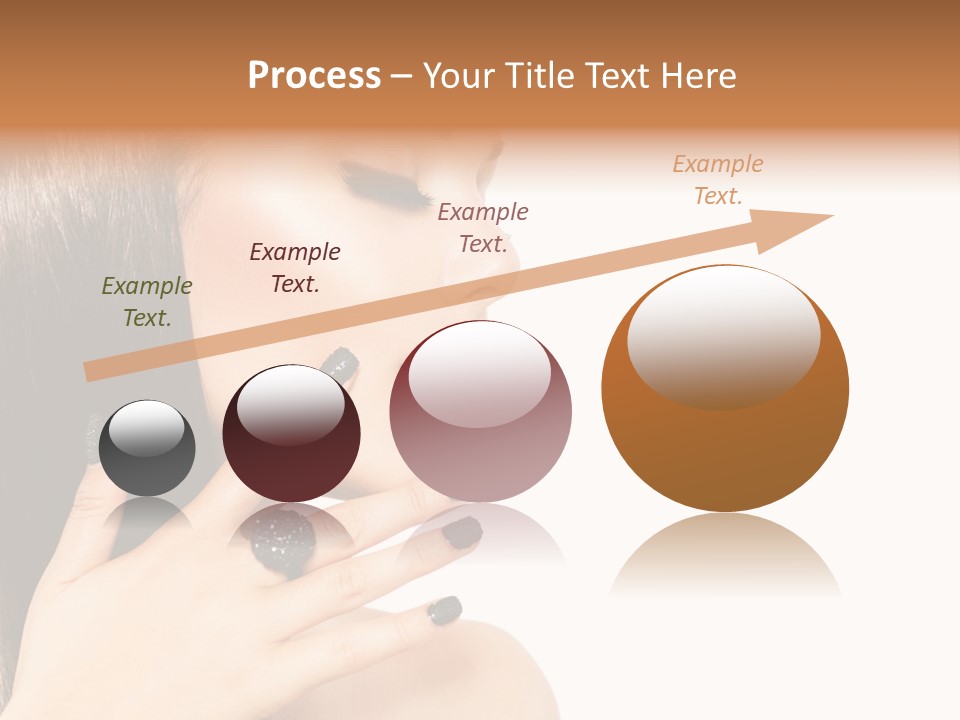 A Woman With A Black Manicure On Her Face PowerPoint Template