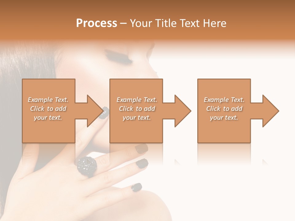 A Woman With A Black Manicure On Her Face PowerPoint Template