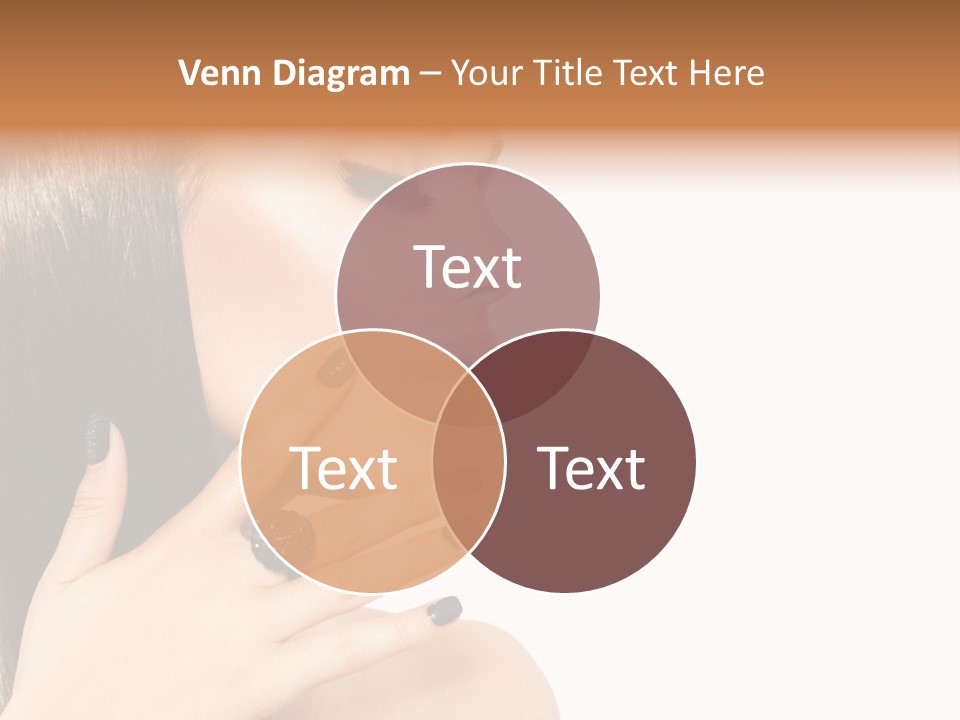 A Woman With A Black Manicure On Her Face PowerPoint Template