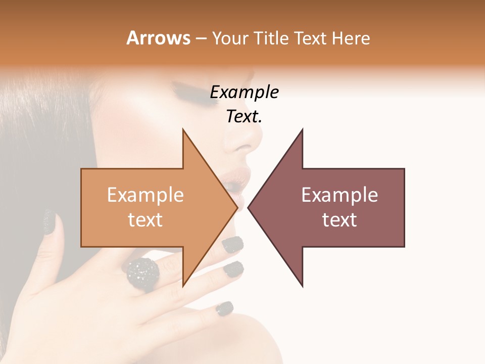 A Woman With A Black Manicure On Her Face PowerPoint Template