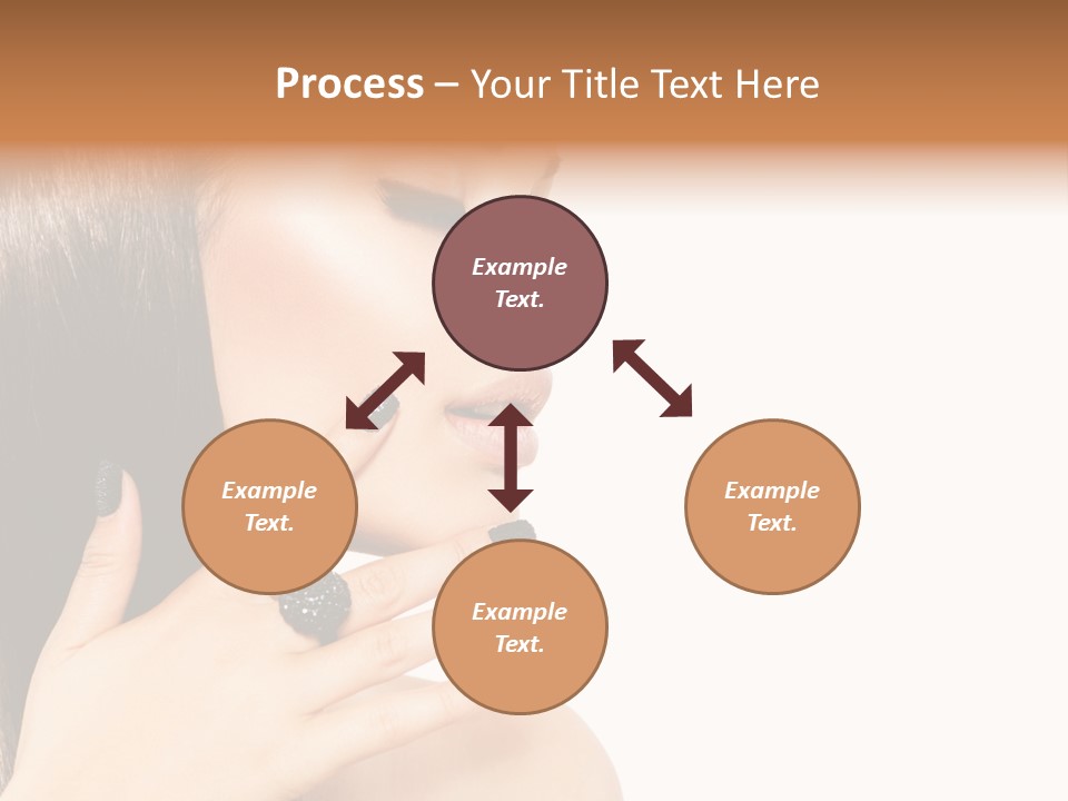 A Woman With A Black Manicure On Her Face PowerPoint Template