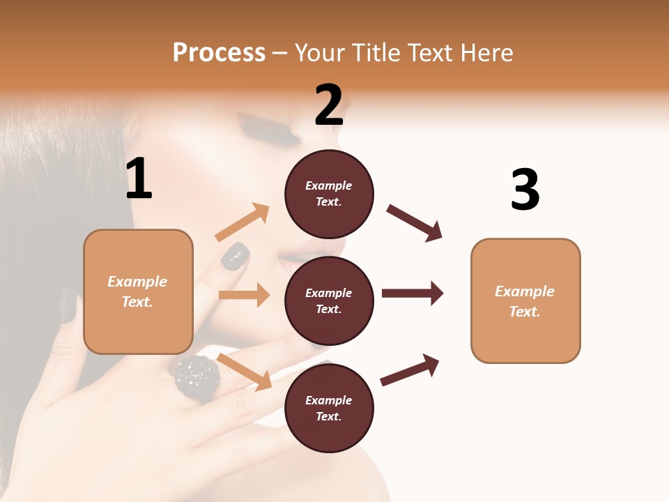 A Woman With A Black Manicure On Her Face PowerPoint Template