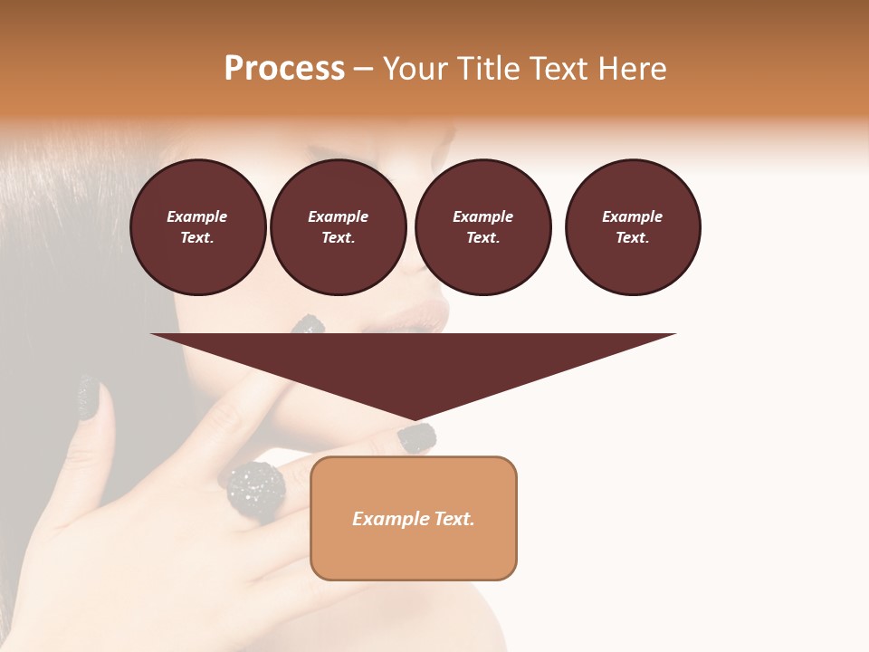 A Woman With A Black Manicure On Her Face PowerPoint Template