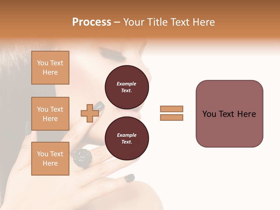 A Woman With A Black Manicure On Her Face PowerPoint Template
