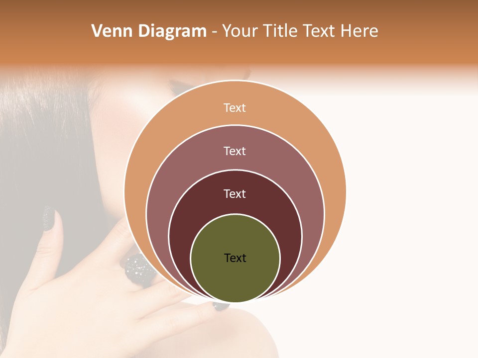 A Woman With A Black Manicure On Her Face PowerPoint Template