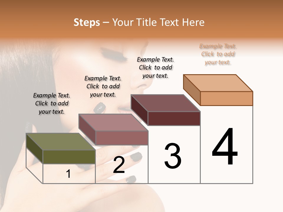 A Woman With A Black Manicure On Her Face PowerPoint Template