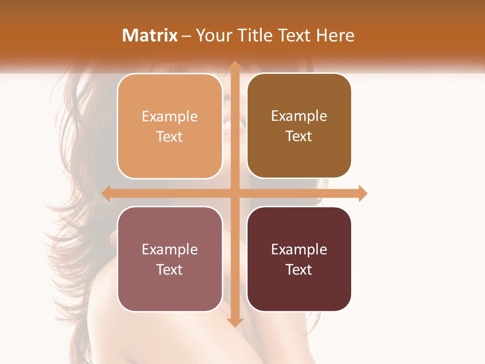 A Beautiful Woman With A Smile On Her Face PowerPoint Template