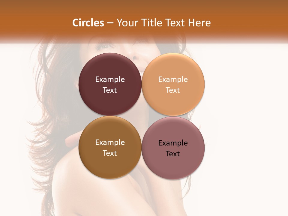 A Beautiful Woman With A Smile On Her Face PowerPoint Template