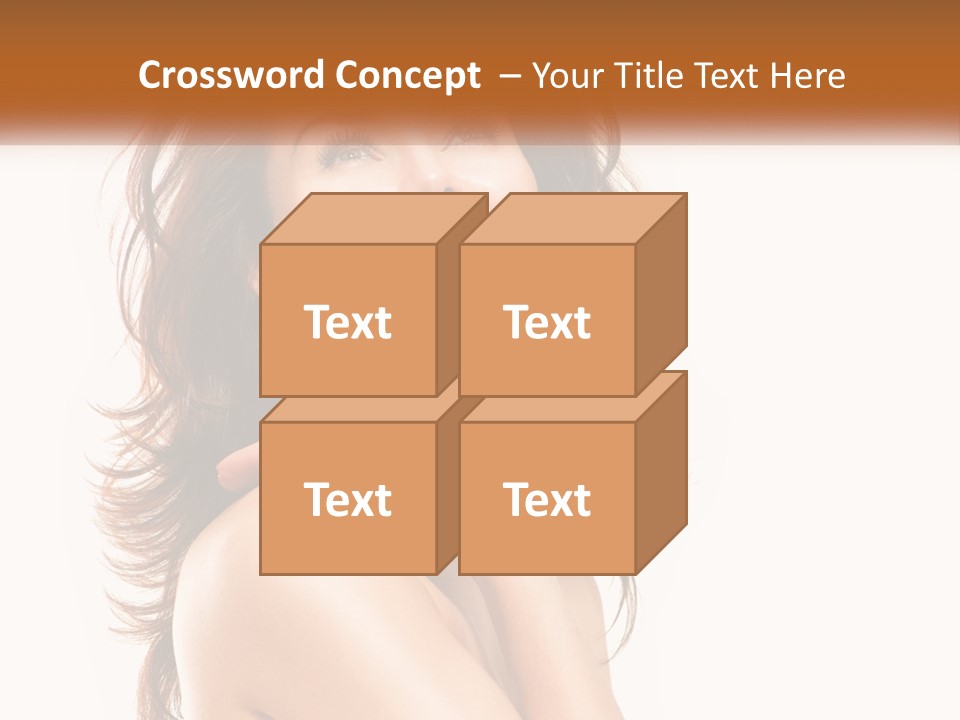 A Beautiful Woman With A Smile On Her Face PowerPoint Template