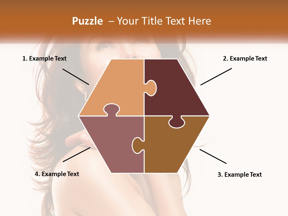 A Beautiful Woman With A Smile On Her Face PowerPoint Template