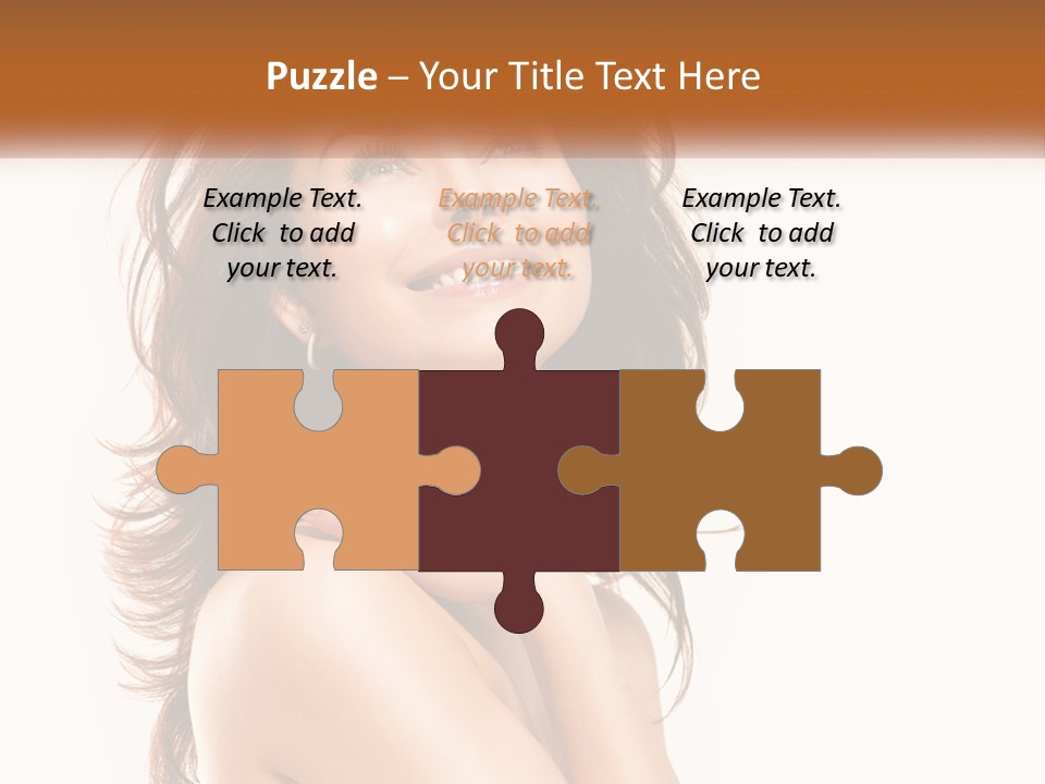 A Beautiful Woman With A Smile On Her Face PowerPoint Template