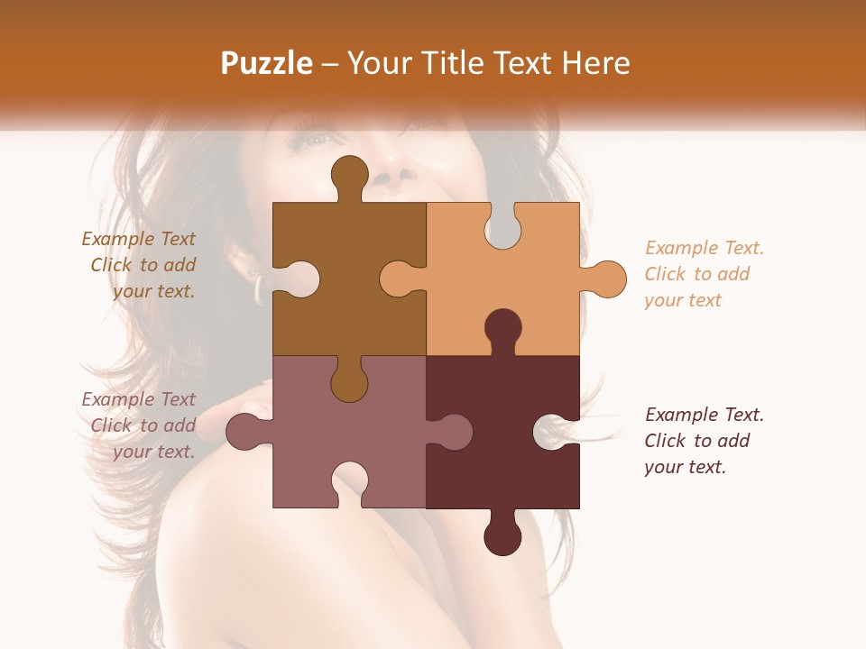 A Beautiful Woman With A Smile On Her Face PowerPoint Template