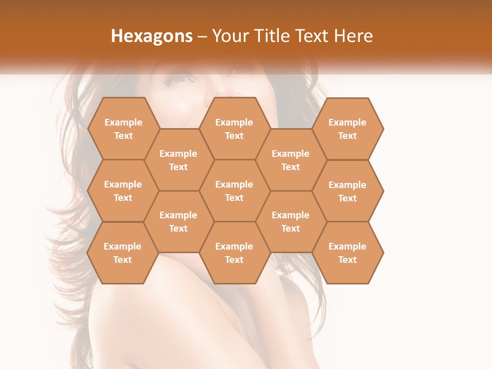 A Beautiful Woman With A Smile On Her Face PowerPoint Template