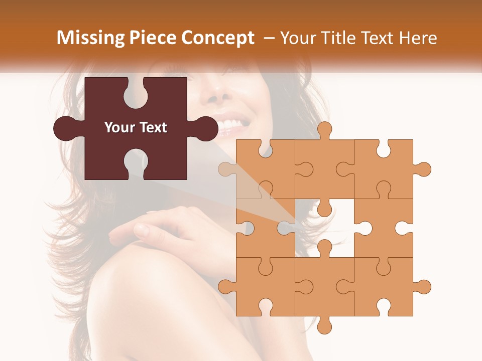 A Beautiful Woman With A Smile On Her Face PowerPoint Template