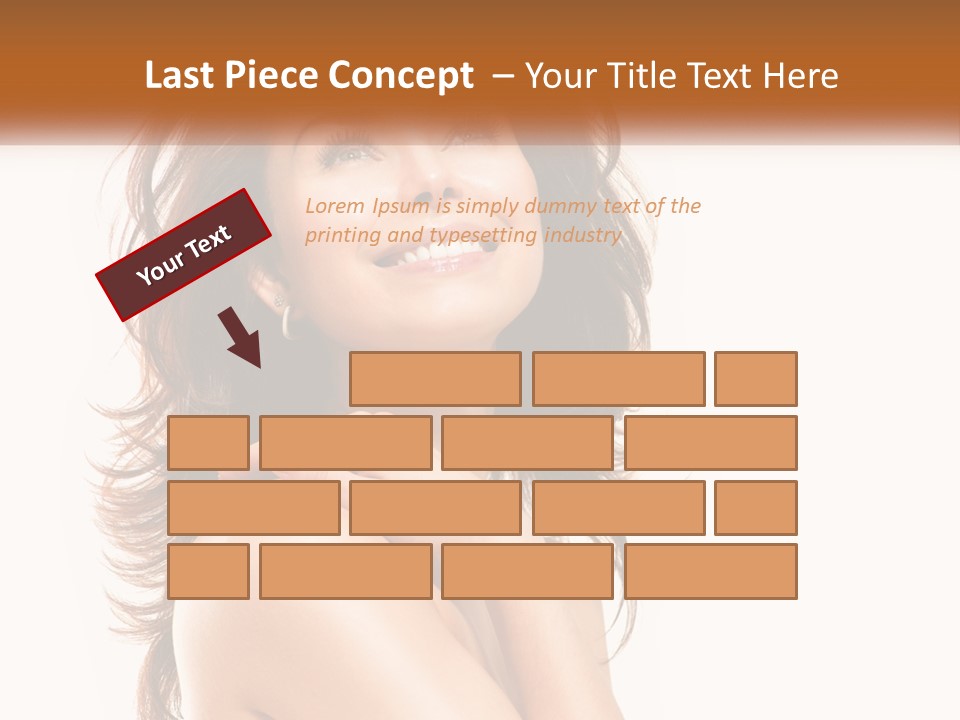 A Beautiful Woman With A Smile On Her Face PowerPoint Template