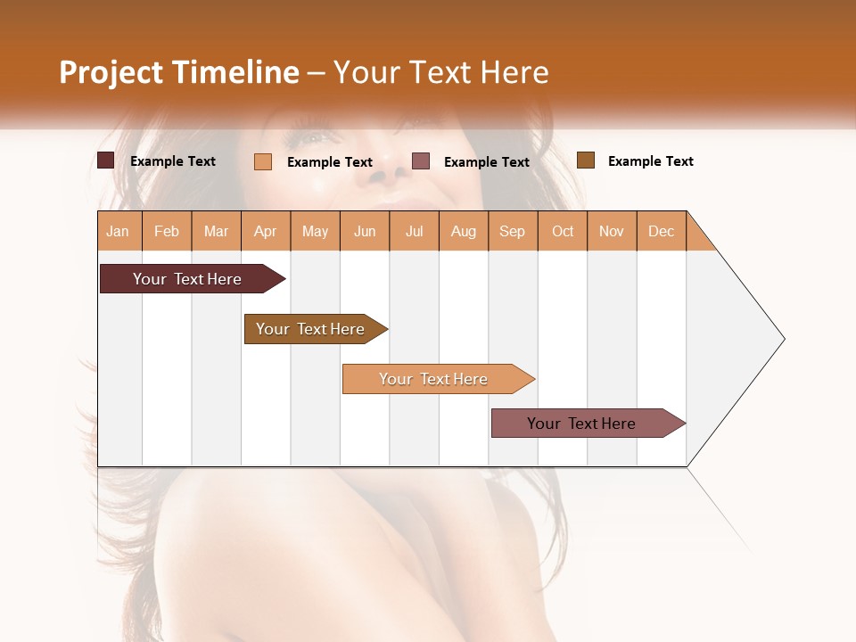 A Beautiful Woman With A Smile On Her Face PowerPoint Template