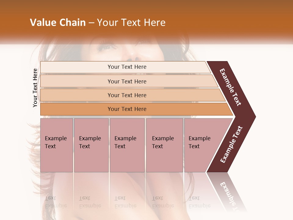 A Beautiful Woman With A Smile On Her Face PowerPoint Template