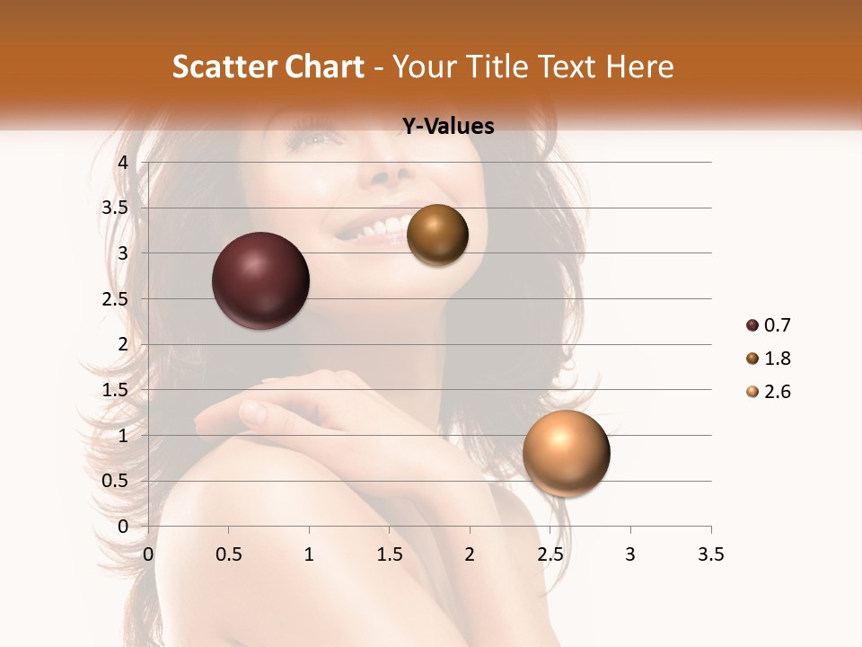 A Beautiful Woman With A Smile On Her Face PowerPoint Template