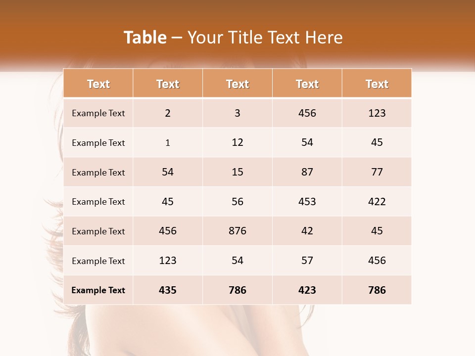 A Beautiful Woman With A Smile On Her Face PowerPoint Template