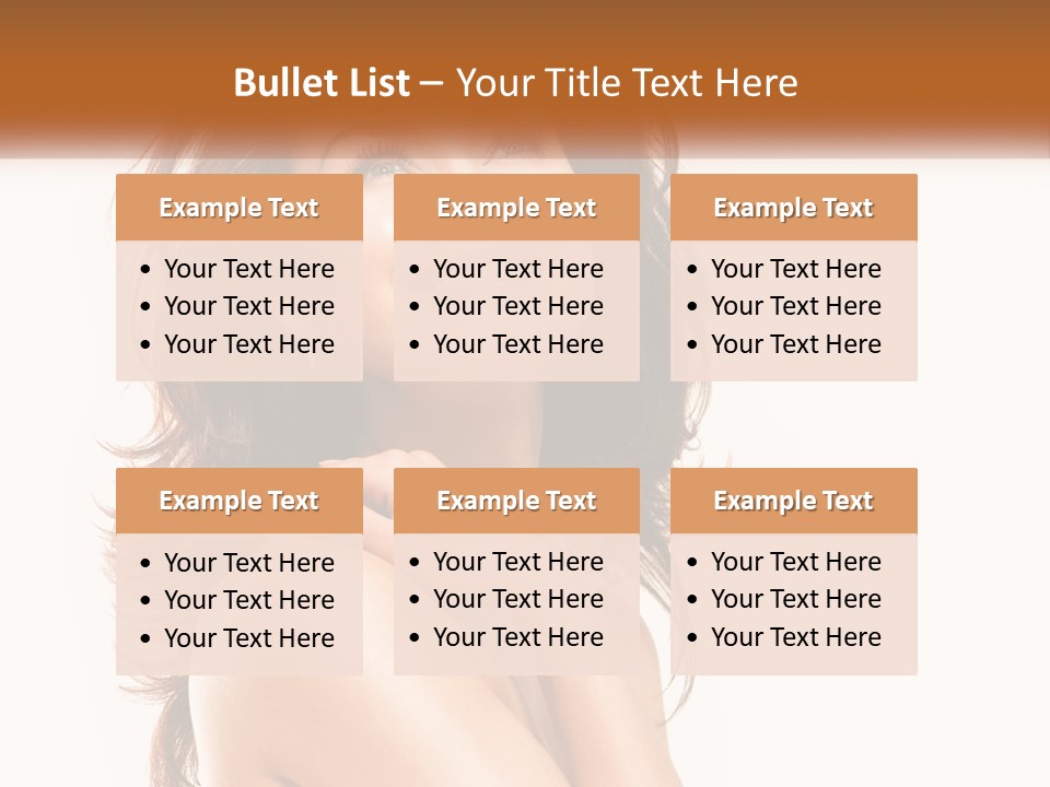 A Beautiful Woman With A Smile On Her Face PowerPoint Template