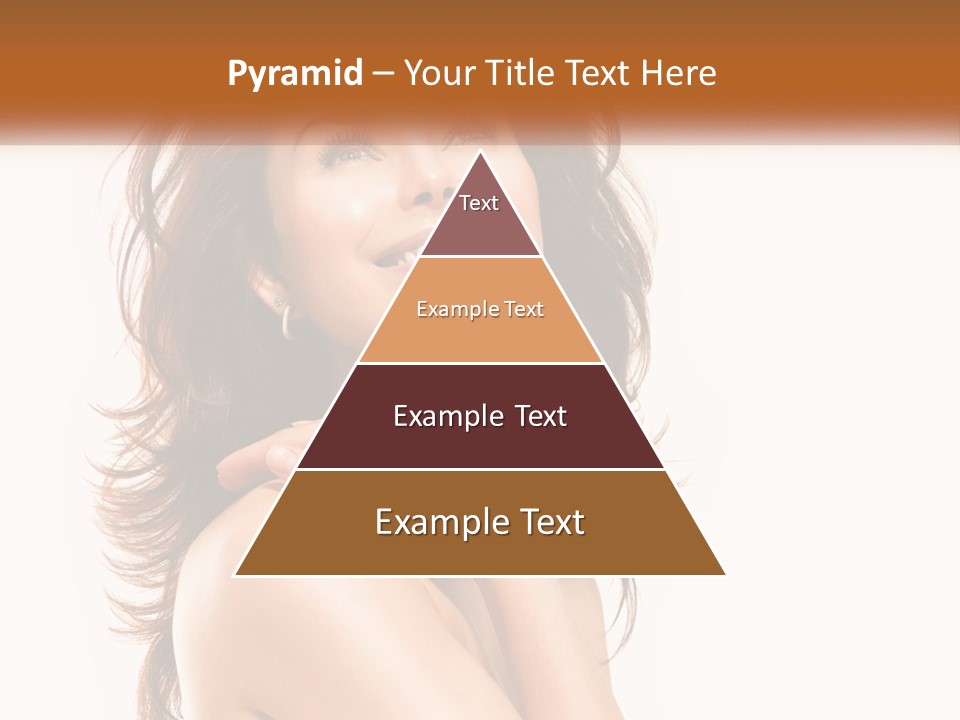 A Beautiful Woman With A Smile On Her Face PowerPoint Template