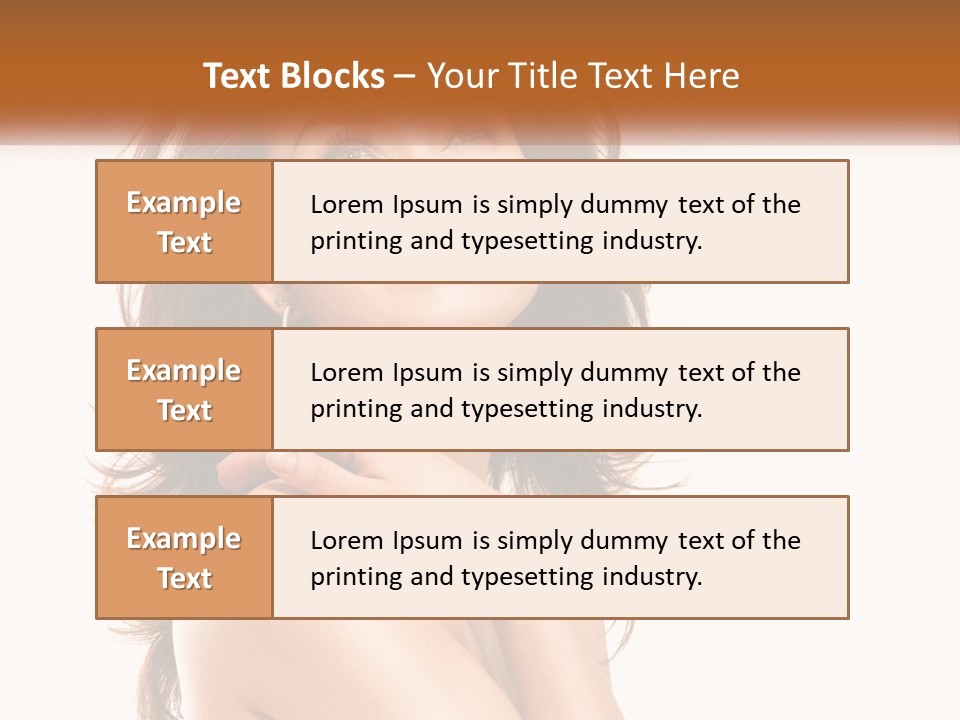 A Beautiful Woman With A Smile On Her Face PowerPoint Template