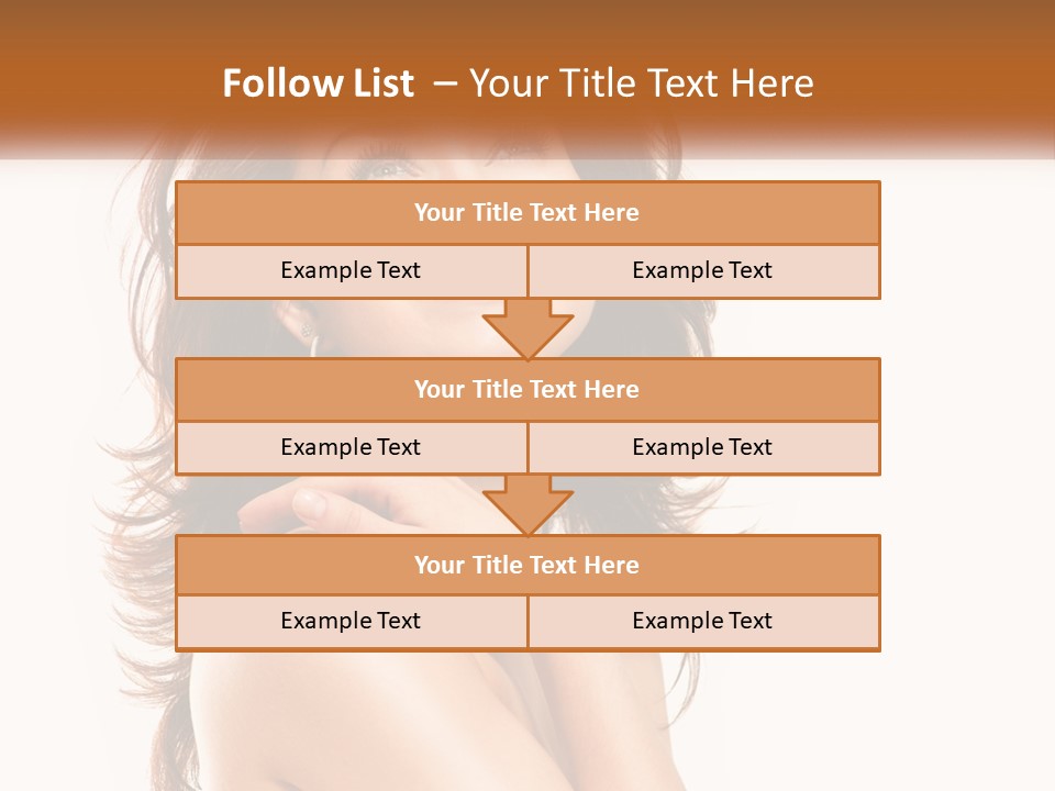 A Beautiful Woman With A Smile On Her Face PowerPoint Template